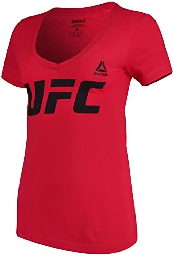 Reebok Women's UFC Essentials Logo Dual Blend V-izrezi