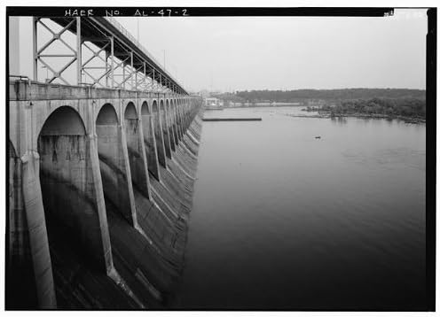PovijesneFindings Foto: Wilson brana i hidroelektrana, mišićni plinovi, Colbert County, Alabama, AL, Haer, 1