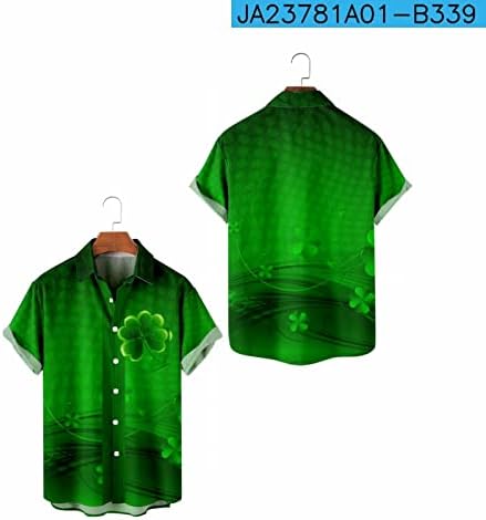 Xiloccer muški sv. Patricks Dan majice gumb za majice kratkih rukava i vrhovi ugrađeni majica za muške mišićne košulje košulje