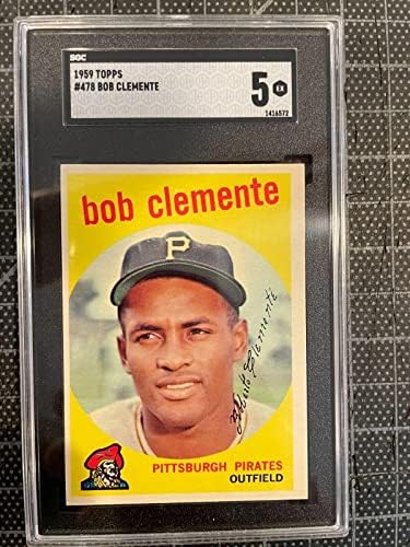 1959. Topps 478 Roberto Clemente Pittsburgh Pirates Baseball Card SGC 5 EX - Slabozne bejzbolske karte