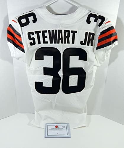 2020. Cleveland Browns MJ Stewart Jr 36 Igra Korištena bijelog Jersey 42 DP23439 - Nepotpisana NFL igra korištena dresova