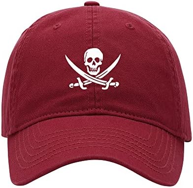 L8502-LXYB muški bejzbol kape Pirate lubanje tiskani oprani pamučni tati šešir bejzbol kape