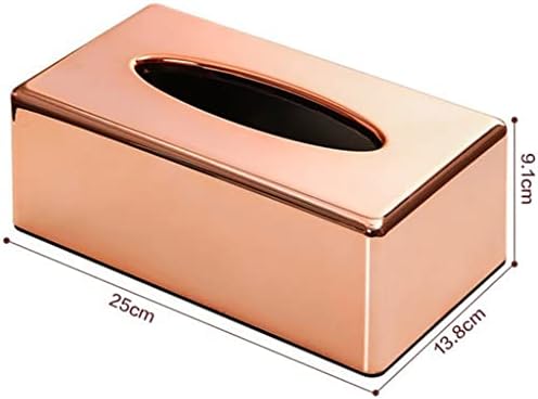 Dingzz Papir stalak Elegantno ružičasto zlato auto -pravokutni u obliku kutije za tkivo u obliku salvete u obliku salvete