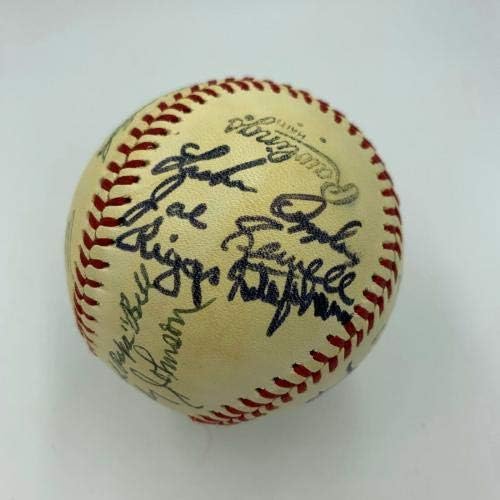 Freddie Lindstrom Earl Averill Joe Cronin Coveleski Hof potpisao je bejzbol PSA DNA - Autografirani bejzbols