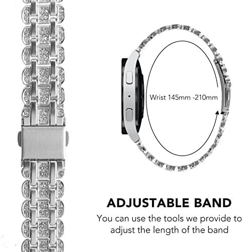 Aresh kompatibilan sa Samsung Galaxy Watch 5 40 mm 44 mm trake nakit Bling Diamond Metal remeni narukvica, zamjena za Galaxy