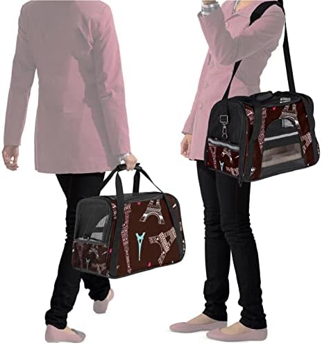 Nosač za kućne ljubimce, praktična prijenosna sklopiva putna torba za kućne ljubimce s mekim stranama, bešavni šareni crni