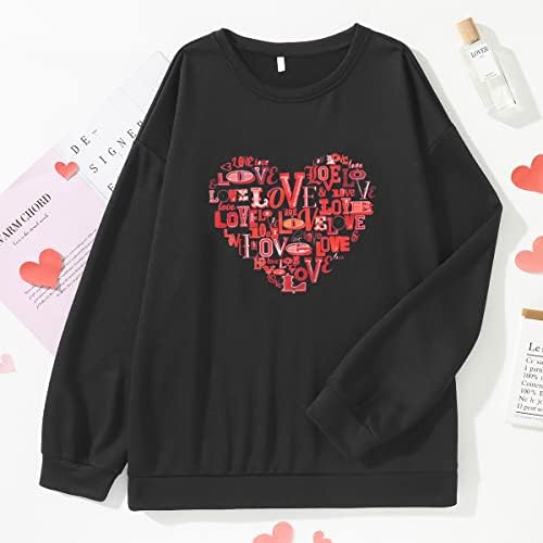 Cm c & m wodro dukserica za žene dugi rukav smiješno ljubavno srce grafički pulover slatka casual košulja