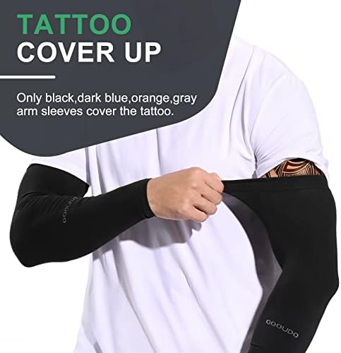 Gludeci za kompresiju gooudo za muškarce - zataškavanje tetovaža - sportski rukavi za baseball vrtlarstvo UV zaštita od sunca