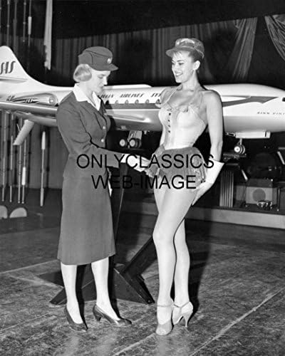 Samo Classics 1959 seksi švedski stjuardesa Stjuardess Photo Airplane Aviation Slatka pinup