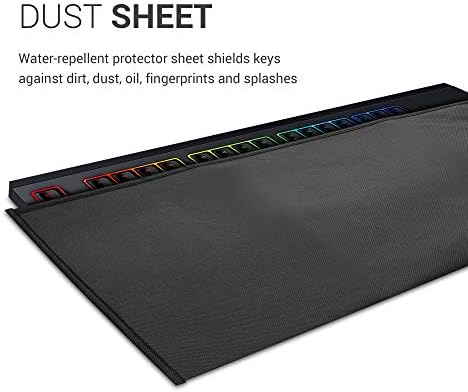 Poklopac za prašinu kompatibilan s paketom za prašinu-poklopac od tkanine za zaštitu tipkovnice računala-Tamno siva