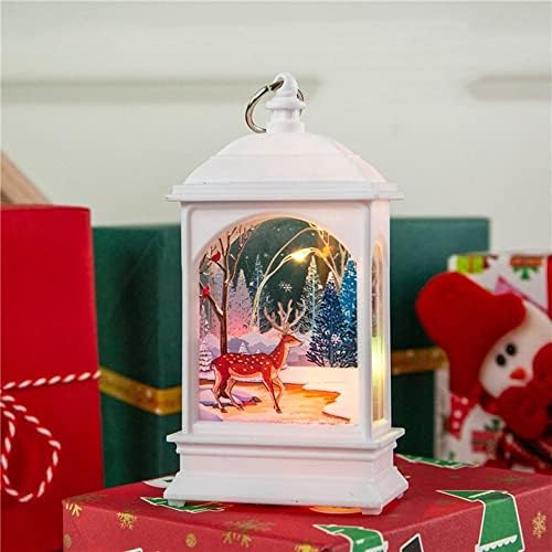 Božićni svijećnjak s držačem LED svjetlo za čaj svijeće u kavezu los Djed Mraz ispis svijećnjak Božićni ukras LED svjetlo