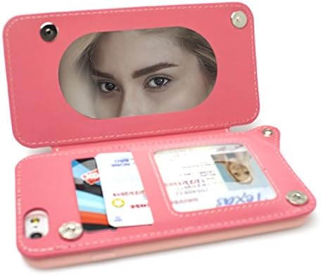 Torbica Bastex za iPhone 6 Plus/6s Plus, svijetlo roza ogledalo torbica-novčanik sa skrivenim stražnje kućište s funkcijom