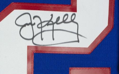 Jim Kelly potpisao je Buffalo Bills Blue Mitchell & Ness nogometni Jersey JSA ITP - Autografirani NFL dresovi
