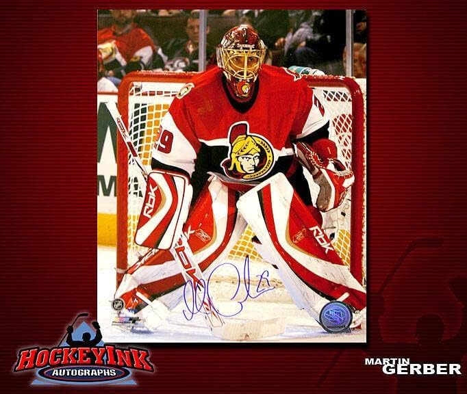 Martin Gerber potpisao senatore 8x10 Photo -70397 - Autografirane NHL fotografije
