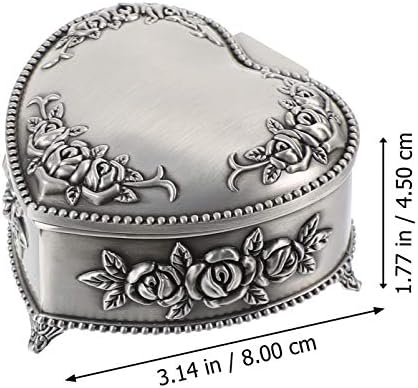 Kutija za nakit prozirna kutija za ogrlicu s privjeskom u obliku srca spremnik za nakit vintage kutija za nakit prsten naušnice