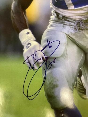 Emmitt Smith potpisao je plakat 24x36 nogomet dallas kauboji Hof Autograf PSA/DNA - Autografirani NFL fotografije