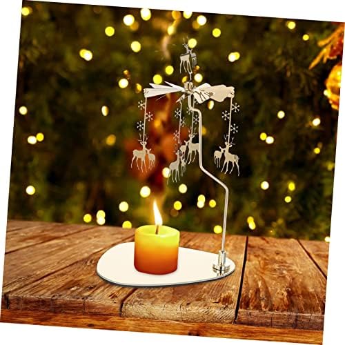 1pcs Božićni svijećnjaci dekor losa Kamin pladanj zimski kamin dekor pladanj za prikaz božićnih svijeća okretni držač čajnih