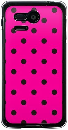 Casemarket SoftBank Pantone 5 Polikarbonat Clear Tvrdi kućište [Dot uzorak - Pink & Black]