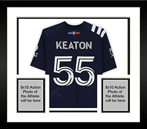 Uokvireni Keaton Parks New York City FC Autografirani meč s br. 55 mornarički dres iz sezone 2020 MLS - Autografirani nogometni