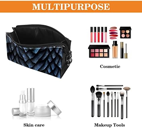 Torba za šminku za putnicu vodootporna kozmetička vrećica toaletna vrećica za torbe za žene i djevojke, zmajeve vage tekstura