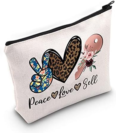 Levlo nekretnina kozmetička make up torbe poklon za nekretnine mir love prodaj šminke za vrećicu s patentnim zatvaračem za