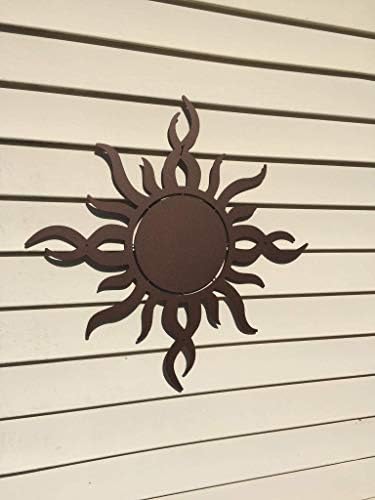 Godblessign Garden Modern Sun Metal Sign, veći sunčani znak, metalni zidni dekor za kućnu kuhinju kava bar bar, moderni dekor