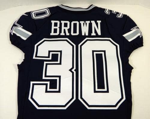 2017 Dallas kauboji Anthony Brown 30 Igra izdana mornarički Jersey 40 dp15565 - Nepotpisana NFL igra korištena dresova