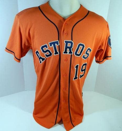 2013-2019 Houston Astros 19 Igra Korištena narančastog Jersey Naziv ploča uklonjena 46 613 - Igra korištena MLB dresova