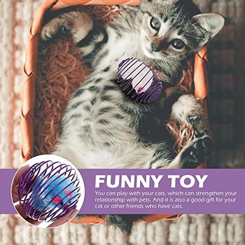 6 kom. mačje proljetne kuglice rastezljive mačje proljetne igračke interaktivne mačje igračke kotrljajuće mačje kuglice šarene