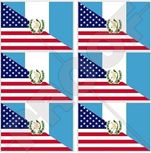 USA Sjedinjene Države Amerike i Gvatemala, američka-guatemalanska zastava 40 mm Mobilni mobitel vinil mini naljepnice, naljepnice