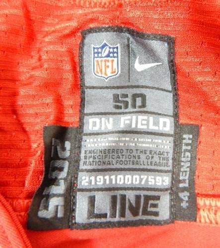 2015 San Francisco 49ers 76 Igra izdana Red Jersey 50 dp35660 - Nepotpisana NFL igra korištena dresova