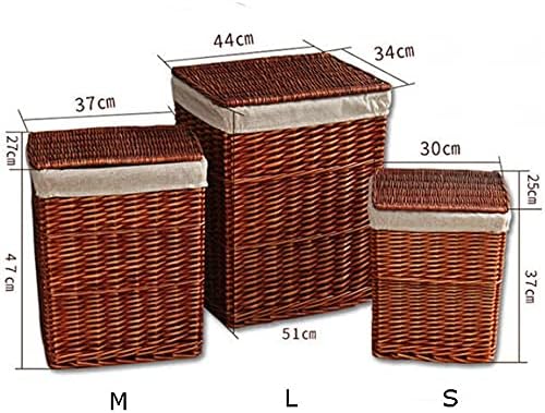 Košarica za rublje košara za odlaganje od ratana pletena kutija za odlaganje kutija za odlaganje s poklopcem i platnenom