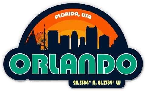 Skhovi lignje Orlando Florida City Skyline - naljepnica vinilne naljepnice za telefon, laptop, boca s vodom