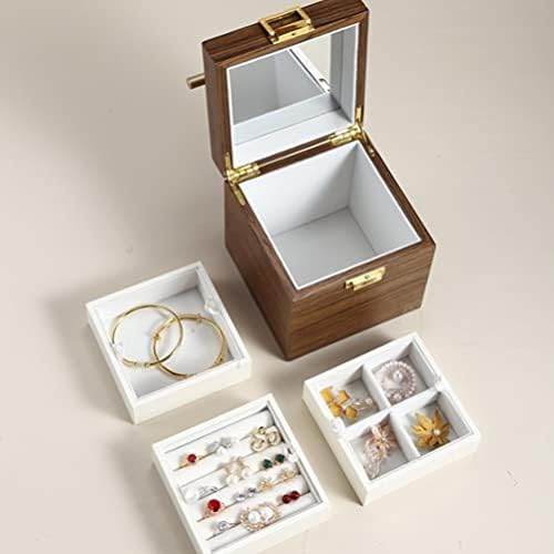 Imikeya šminke paleta nakit za skladištenje drvena kutija nakit nakit za skladištenje spremnika za skladištenje blaga škrinja