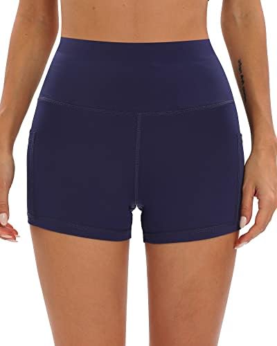 Runhit 3 visoki struk trčanja za žene za žene joge kratke hlače s džepovima za vježbanje u teretani atletski biciklistički