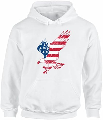 Neugodni stilovi Unisex USA zastave Eagle Patriotic Hoodie s kapuljačom s kapuljačom Dan neovisnosti Dan poklona 4. srpnja