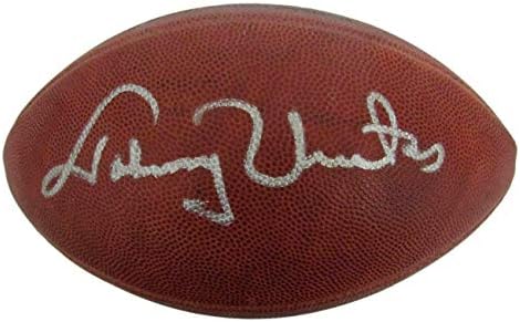 Johnny Unitas potpisani/autogramirani Colts Duke Leather Game NFL nogomet JSA 146862 - Autografirani nogomet