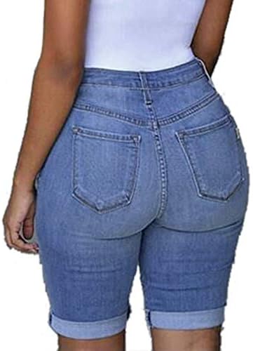 Žene Juniori s niskim strukom isprane čvrste kratke mini traperice traper hlače kratke hlače za pojačavanje traper kratkih