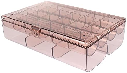 Kutija-organizator naušnica; prozirna kutija-mreža za nakit kutije za pohranu perli kutija - organizator nakita dvoslojna