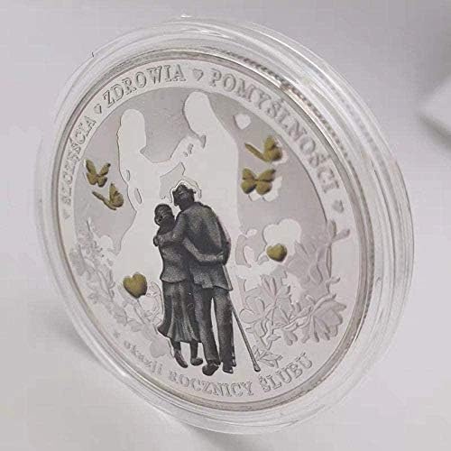 Ada kripto -valuta kripto valuta omiljena kovanica bijela glava zajedno stare ljubavi komemorativni novčić za vjenčanje leptir