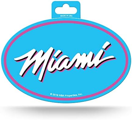 Rico Industries NBA Miami toplina pune boje ovalna naljepnica u boji ovalne naljepnice