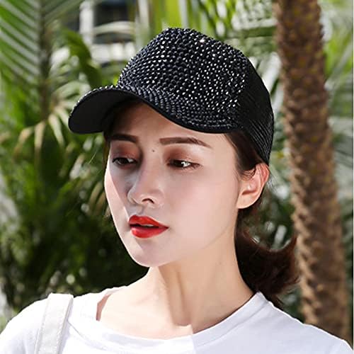 Bling bejzbol kapa za žene s punim dijamantnim dizajnom podesiva dame bejzbol putničke kape