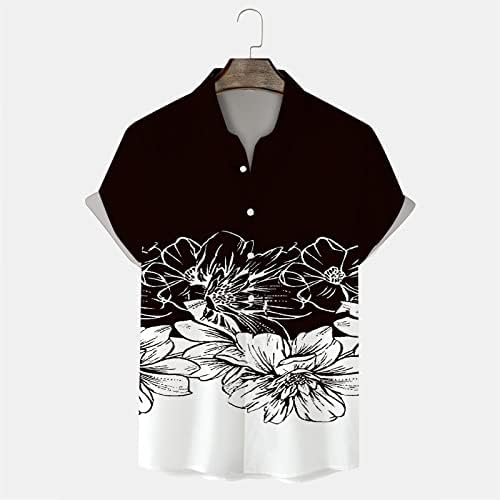 BMISEGM Ljetne majice za muškarce muške ljetne modne povremene plaže digitalni 3D tisak kratkih kratkih rukava majice kratkih