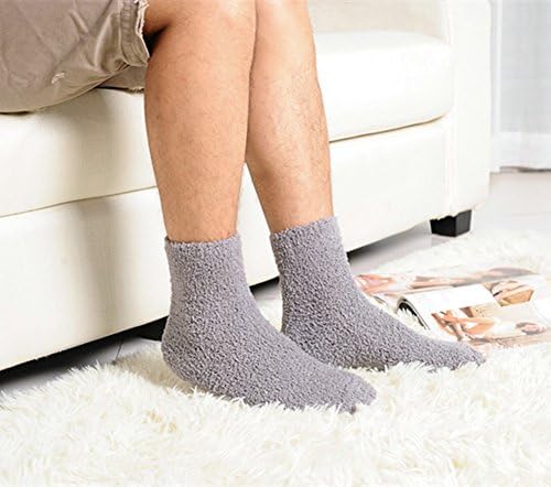 _ 3 para muških čarapa do poda zimske tople domaće čarape od koraljnog runa, pahuljaste mekane krznene čarape