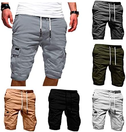 Muške kratke hlače za vježbanje u teretani s vezicama, kratke hlače za trčanje, pripijene hlače za vježbanje za izgradnju