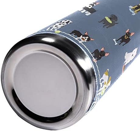 SDFSDFSD 17 OZ Vakuum izolirana boca od nehrđajućeg čelika Sportska kava za kavu Putnička tikvica Očinska koža omotana BPA