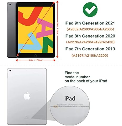 IPad 10,2 inčni kućište za 9. generaciju /8. generacija /7. generacija, Lokigo Pink kompozicija knjiga iPad naslovnica vitka