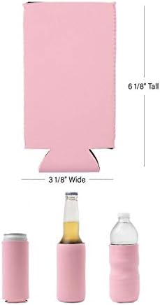 Snertz 8 pakiranje vitka ružičasta prazna DIY Sublimacija Izdržljiva, sklopiva, izolirano neoprensko mršavo pivo, Seltzer