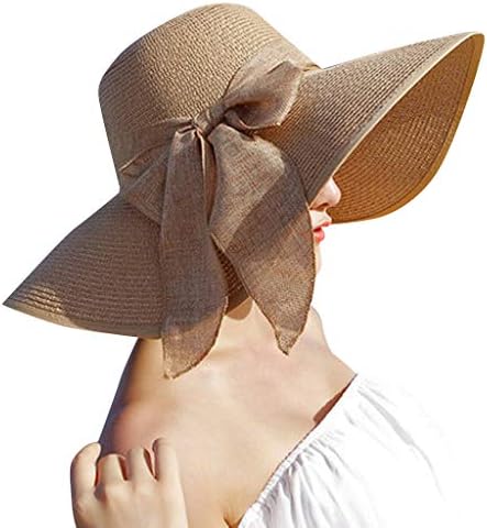 Sklopivi ženske plaže kapica Bowknot slamka šešir sunca upf 50+ Big Brim Hat Roll Up ljeta UV zaštita Velika disketa