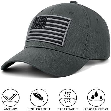 Kiraat 3 pakiranje američke zastave bejzbol kapica unisex, nisko profil USA Plain tata šešir za muškarce ＆ Žene